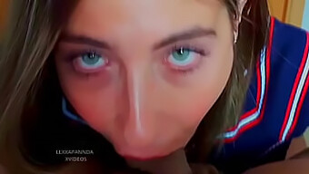 Petite Blonde Gives A Deep Throat Blowjob And Gets Cum In Her Eyes