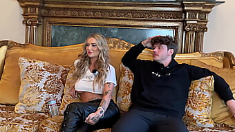 Cumshot-Milující Influencerka S Velkými Přírodními Kozy Si Nechá Naplnit Ústa