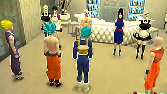 Milf Goon, Gohan, Vegeta E Clirin Se Encarregam E Recuperam Suas Belas Esposas Em Uma Cena Anal Hardcore